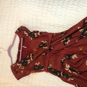 Floral low cut maxi dress